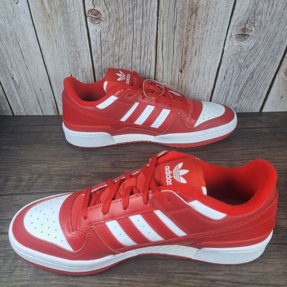 Adidas Originals Low CL HQ1495 Scarlet Red White Sneaker Men's Sz 11 (NIB) - Picture 6 of 10